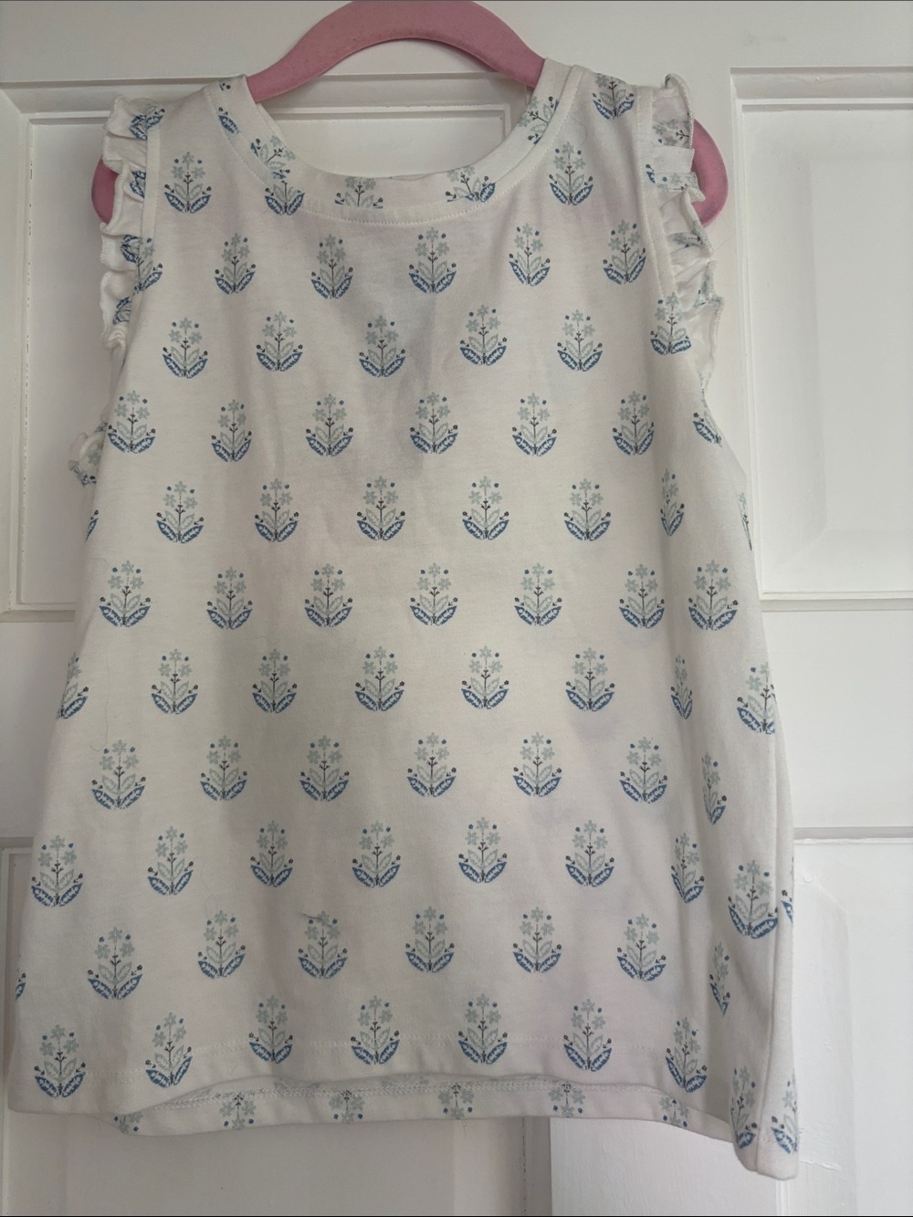 SPLENDID White Top with Blue Floral Print